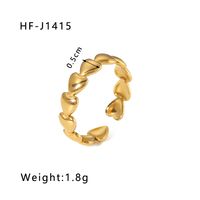 Rostfreier Stahl 18 Karat Vergoldet Moderner Stil Überzug Geometrisch Offener Ring sku image 24
