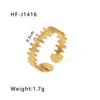 Rostfreier Stahl 18 Karat Vergoldet Moderner Stil Überzug Geometrisch Offener Ring sku image 25