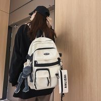 One Size Letter Casual Daily School Backpack main image 2
