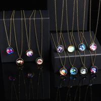 Vintage Style Constellation Alloy Glass Plating Unisex Pendant Necklace main image 5