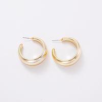 1 Pair Simple Style Geometric Solid Color Plating Arylic Gold Plated Silver Plated Ear Studs main image 2