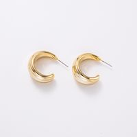 1 Pair Simple Style Geometric Solid Color Plating Arylic Gold Plated Silver Plated Ear Studs sku image 1