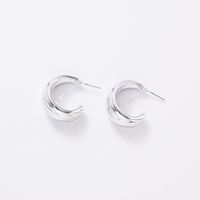 1 Pair Simple Style Geometric Solid Color Plating Arylic Gold Plated Silver Plated Ear Studs sku image 2