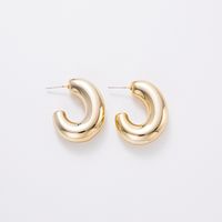 1 Pair Simple Style Geometric Solid Color Plating Arylic Gold Plated Silver Plated Ear Studs sku image 5