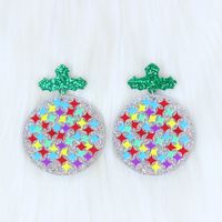 1 Pair Cute Sweet Christmas Tree Letter Star Arylic Drop Earrings sku image 3