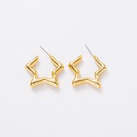 1 Pair Simple Style Star Water Droplets Heart Shape Plating Arylic Ear Studs sku image 2