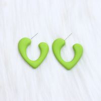 Wholesale Jewelry Cute Sweet Heart Shape Arylic Spray Paint Ear Studs sku image 10