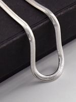 Vintage Style U Shape Solid Color Titanium Steel Plating Necklace sku image 1