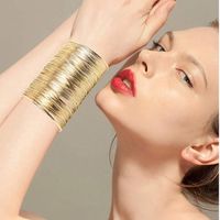 Lady Streetwear Solid Color Alloy Plating Women's Bangle main image 2