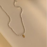 Simple Style Commute Solid Color Copper Gold Plated Pendant Necklace In Bulk main image 2