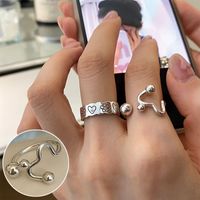 Simple Style Commute Heart Shape Copper Gold Plated Rings In Bulk sku image 7