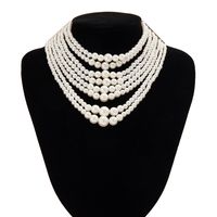 Simple Style Commute Round Imitation Pearl Beaded Women's Necklace main image 2