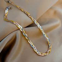 Vintage-stil Geometrisch Einfarbig Rostfreier Stahl Überzug Halskette sku image 8