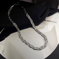 Vintage-stil Geometrisch Einfarbig Rostfreier Stahl Überzug Halskette sku image 5
