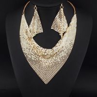 Simple Style Commute Solid Color Alloy Plating Gold Plated Women's Jewelry Set main image 1