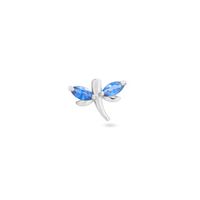 1 Piece Simple Style Classic Style Geometric Butterfly Inlay Copper Zircon Ear Studs main image 5