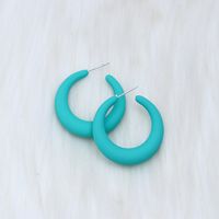 Wholesale Jewelry Elegant Sweet Geometric Solid Color Arylic Plating Ear Studs sku image 3