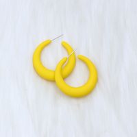 Wholesale Jewelry Elegant Sweet Geometric Solid Color Arylic Plating Ear Studs sku image 5