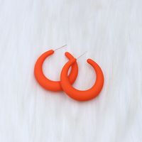 Wholesale Jewelry Elegant Sweet Geometric Solid Color Arylic Plating Ear Studs sku image 9
