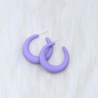 Wholesale Jewelry Elegant Sweet Geometric Solid Color Arylic Plating Ear Studs sku image 10