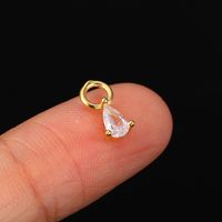 1 Piece Casual Elegant Star Lightning Plating Inlay Copper Zircon Ear Studs sku image 5