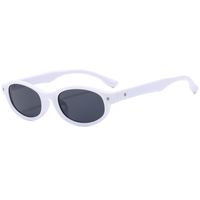 Simple Style Classic Style Commute Color Block Ac Oval Frame Full Frame Women's Sunglasses sku image 2