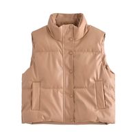 Women's Casual Solid Color Pocket Single Breasted Coat Cotton Clothes sku image 13