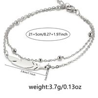 Simple Style Heart Shape Stainless Steel Women's Anklet main image 9