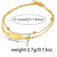 Simple Style Heart Shape Stainless Steel Women's Anklet main image 7