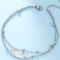 Simple Style Heart Shape Stainless Steel Women's Anklet main image 8