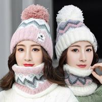 Women's Classic Style Color Block Eaveless Wool Cap main image 1