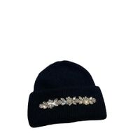 Women's Elegant Basic Simple Style Solid Color Rhinestone Eaveless Wool Cap main image 5