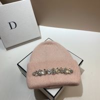 Women's Elegant Basic Simple Style Solid Color Rhinestone Eaveless Wool Cap sku image 5