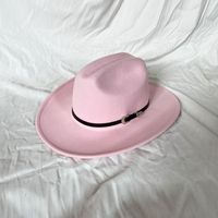 Men's Elegant Solid Color Curved Eaves Fedora Hat sku image 3