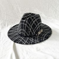 Women's Elegant Stripe Big Eaves Fedora Hat sku image 1
