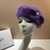 Women's Elegant Basic Simple Style Solid Color Eaveless Beret Hat sku image 10