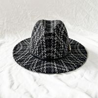 Women's Elegant Stripe Big Eaves Fedora Hat main image 1