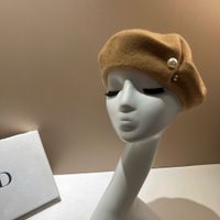 امرأة أنيق الأساسي أسلوب بسيط اللون الصامد إفيلس قبعة البيريه sku image 13