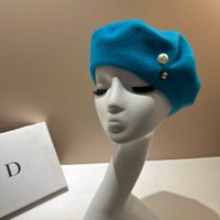 امرأة أنيق الأساسي أسلوب بسيط اللون الصامد إفيلس قبعة البيريه sku image 17