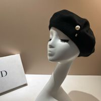 امرأة أنيق الأساسي أسلوب بسيط اللون الصامد إفيلس قبعة البيريه main image 6