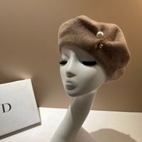 Women's Elegant Basic Simple Style Solid Color Eaveless Beret Hat sku image 15