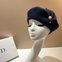 Women's Elegant Basic Simple Style Solid Color Eaveless Beret Hat sku image 19