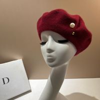 امرأة أنيق الأساسي أسلوب بسيط اللون الصامد إفيلس قبعة البيريه sku image 8