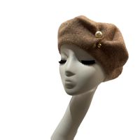 امرأة أنيق الأساسي أسلوب بسيط اللون الصامد إفيلس قبعة البيريه main image 2