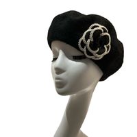 Women's Elegant Sweet Solid Color Flowers Eaveless Beret Hat main image 5