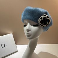 Women's Elegant Sweet Solid Color Flowers Eaveless Beret Hat sku image 20