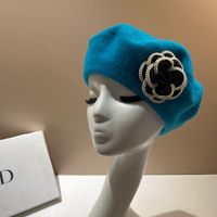 Women's Elegant Sweet Solid Color Flowers Eaveless Beret Hat sku image 21