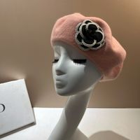 امرأة أنيق حلو اللون الصامد زهور إفيلس قبعة البيريه sku image 6