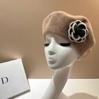 امرأة أنيق حلو اللون الصامد زهور إفيلس قبعة البيريه sku image 18