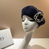 Women's Elegant Sweet Solid Color Flowers Eaveless Beret Hat sku image 22